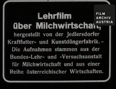 Lehrfilm über Milchwirtschaft