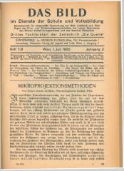 Das Bild im Dienste der Schule und Volksbildung, H. 7-8/1925