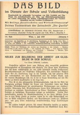 Das Bild im Dienste der Schule und Volksbildung, H. 7-8/1929