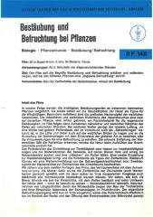 Bestäubung und Befruchtung bei Pflanzen [Begleitmaterial]