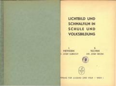 Lichtbild und Schmalfilm in Schule und Volksbildung